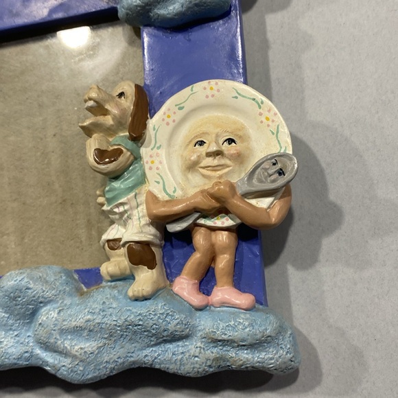 Vintage 1990s Mother Goose photo picture frame cow jumped over the moon - Picture 2 of 6